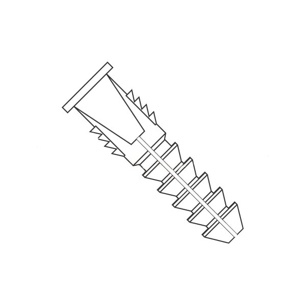 Newport Fasteners Screw Anchor, 1-5/32" to 1-1/2" L, Nylon, 1000 PK 469829 - main